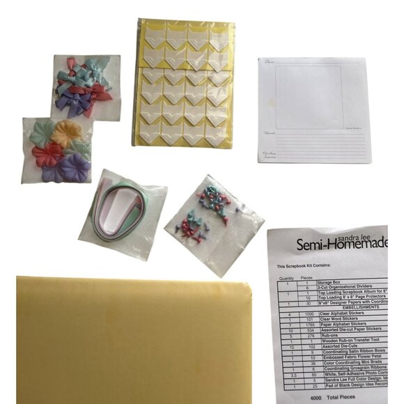 Sandra Lee Semi-Homemade Scrapbook Kit W/ Album & Accessories *READ - Picture 3 of 13